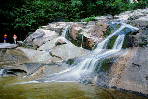 Step Falls, a swimming hole in western Maine