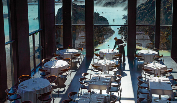 Lava Restaurant overlooking the Blue Lagoon Iceland